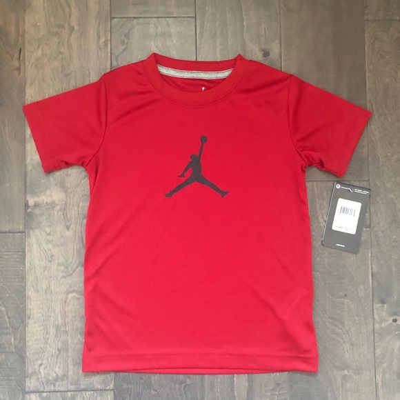 Jumpman Nike Dri-Fit Tee - Deep Red Size 5 - NWT! - Picture 1 of 5